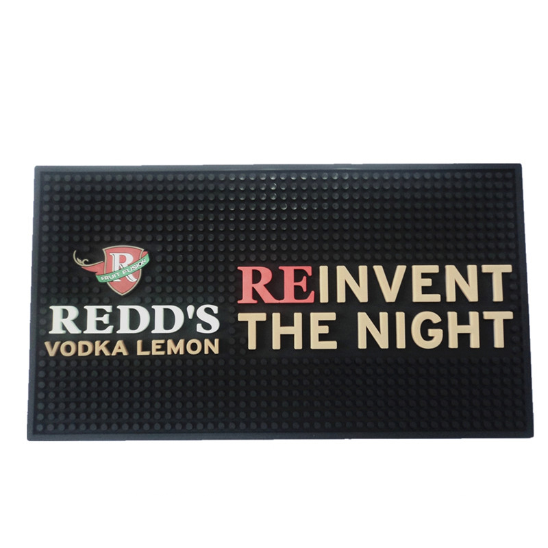 PVC Bar Mat With Heat Transfer Printing Logo