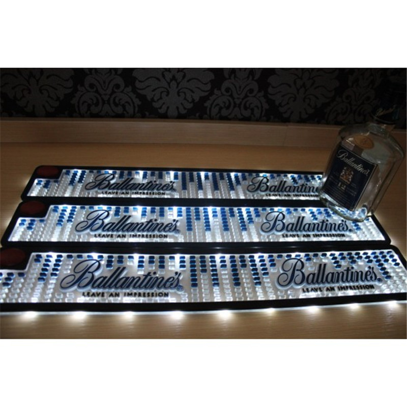 Custom LED Bar Mat Glowing In Dark For Promotions title=