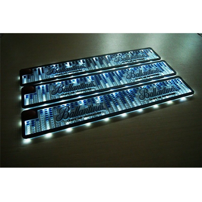 Custom LED Bar Mat Glowing In Dark For Promotions