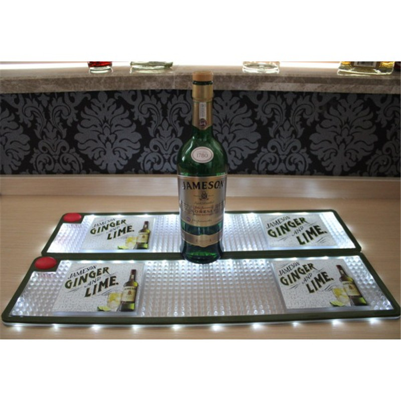 Custom LED Bar Mat Glowing In Dark For Promotions