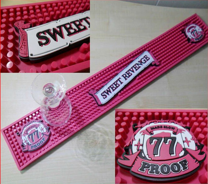 Personalized Rubber Bar Mats title=