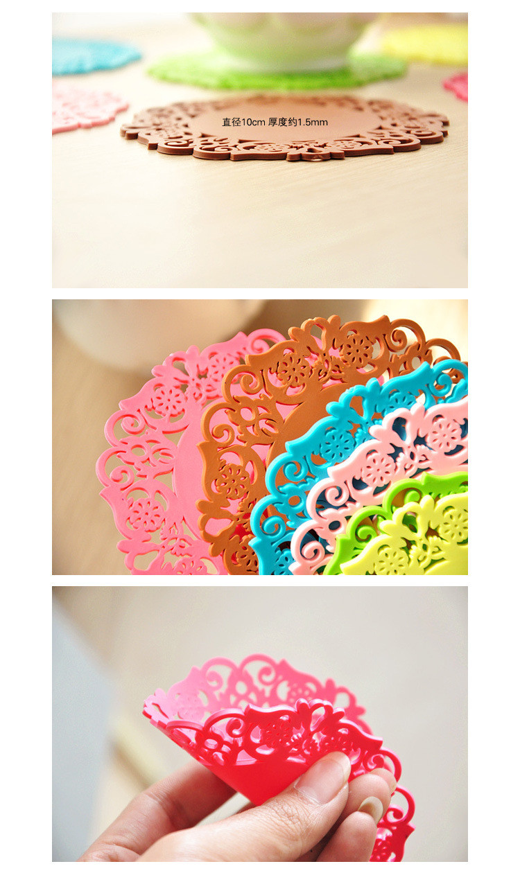 lace drink coasters