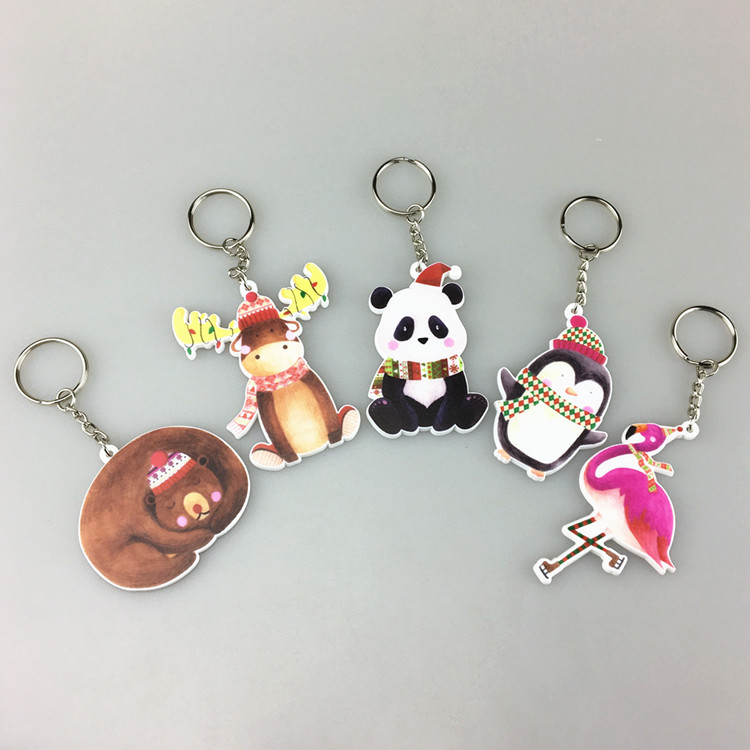 Full Color Printing Custom PVC Rubber Keychain 2