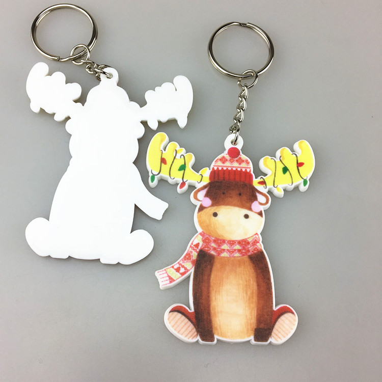 Full Color Printing Custom PVC Rubber Keychain 7